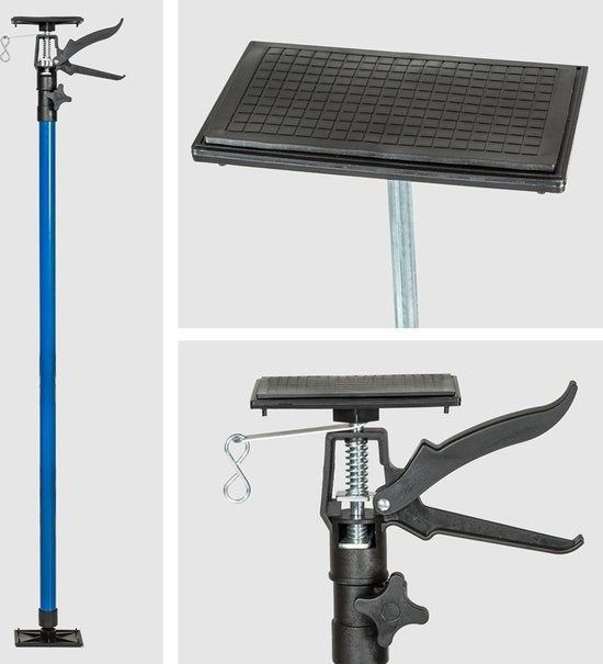 tectake - set van 4 plafondsteunen 115 - 290 cm - blauw - 402400
