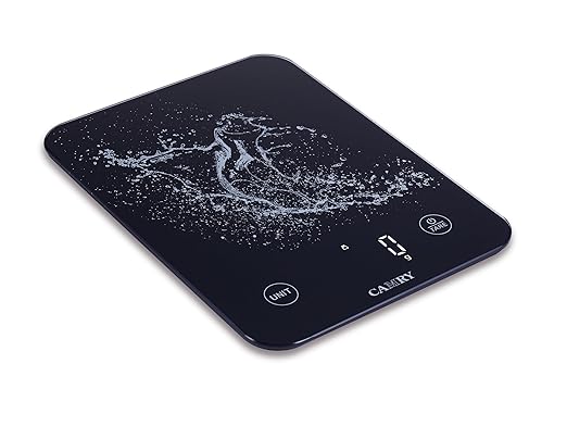 LEBENLANG - Wasserdichte digitale Küchenwaage - USB aufladbar | Bis zu 10 kg | Inkl. Ladekabel - Genaue Lebensmittelwaage zum Backen, Kochen, Kaffee & Diätplanung