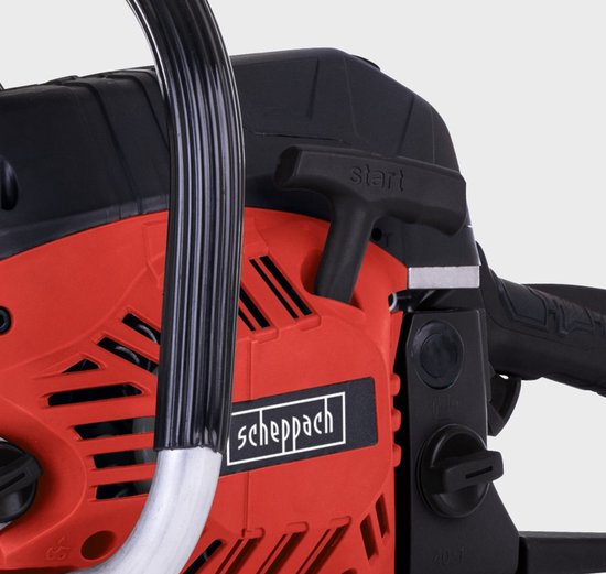 Scheppach Benzin-Kettensäge CSP560s – 56 cm³ 2-Takt – 2300 W – 0,55 l Tankvolumen – 51 cm Sägeblatt – inkl. Schutzbrille und Gehörschutz