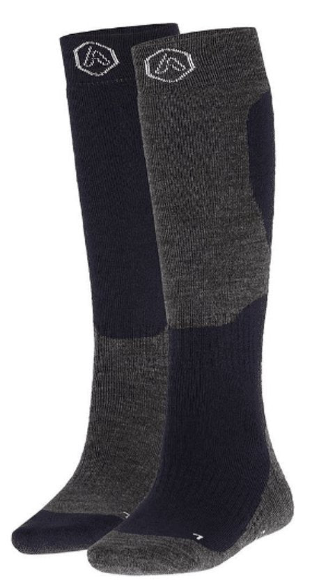 Apollo - Skisocken Unisex - Schwarzes Design - 2 Paar - Größe 43/46 - Skisocken Herren