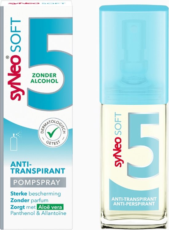 syNeo SOFT - Deodorant Anti-Transpirant Pump Spray - 30ml - Aloe Vera - 0% Alkohol - Halal - Übermäßiges Schwitzen