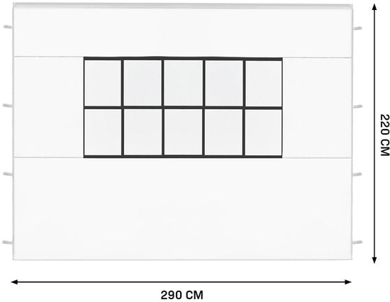 VONROC Seitenwand-Set – 6 x 3 m – 6 Stück – Für 2 x Premium-Partyzelt PT501XX | Weiß