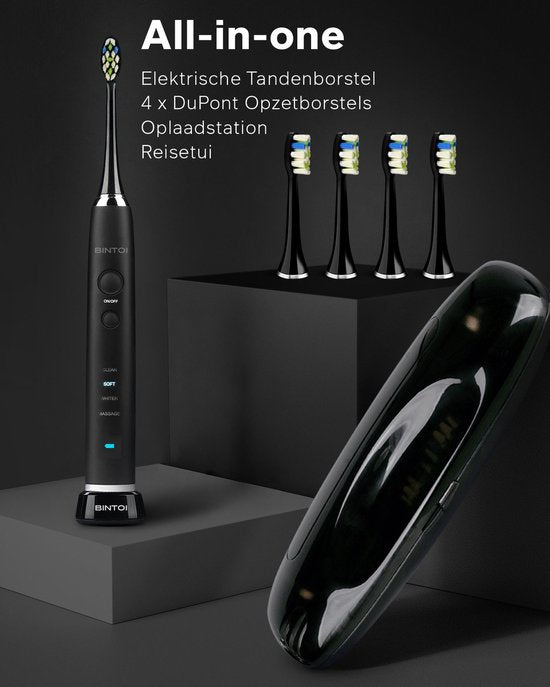 Bintoi® iSonic Black Series D700 - Elektrische Zahnbürste - Ultra Whitening