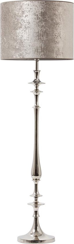 Light & Living Zylinder Lampenschirm Chelsea - Silber - Ø35x30cm - für Tischlampen, Stehlampen, Pendellampen