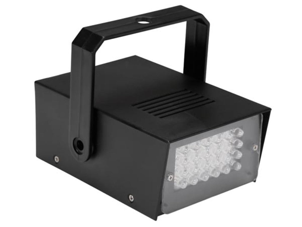 Hq-Power Mini-Stroboskop – 24 weiße LEDs – batteriebetrieben – schwarz