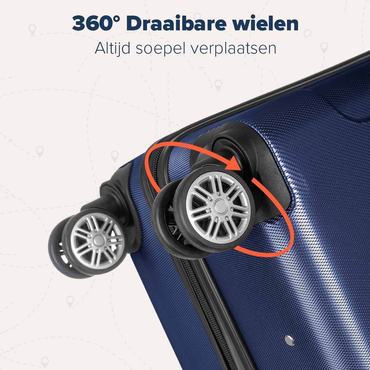 TRVLMORE - Kofferset - 2 Stück - 38L (Handgepäck) + 110L - Dunkelblau
