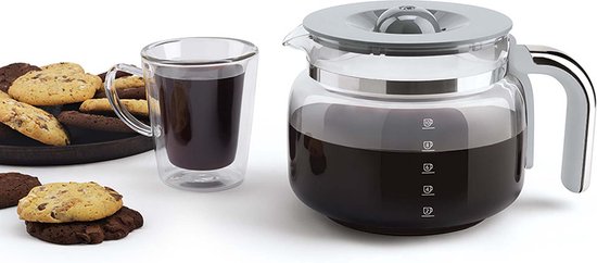 SMEG DCF02PBEU Filterkaffeemaschine – Kaffeemaschine – 10 Tassen – Warmhaltefunktion 40 Min. – Aromaeinstellung – Programmierbare Startfunktion – 50er-Jahre-Stil – Pastellblau