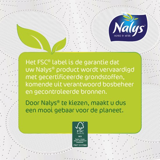 Nalys Excellence Toilettenpapier - 64 Rollen - Weißes Maxi Sheets Toilettenpapier (5-lagig) - Vorteilspackung - Papierverpackung