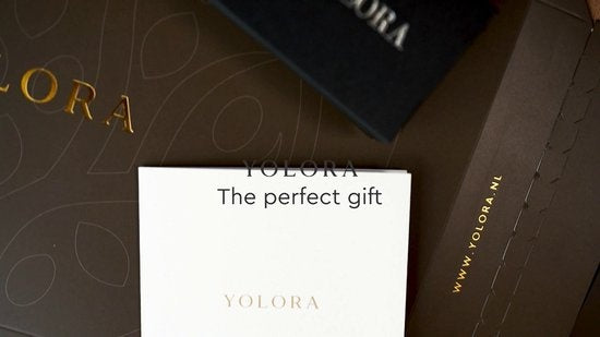 Yolora Damen-Halskette mit Anhänger - Kalpa Camaka Kristalle - Farbe Gold - 18K Gelbgold vergoldet - Damen-Halskette Gold - Schmuck - Luxus-Geschenkbox - Geschenkbox - Schöne Geschenkverpackung - Geschenk zum Muttertag