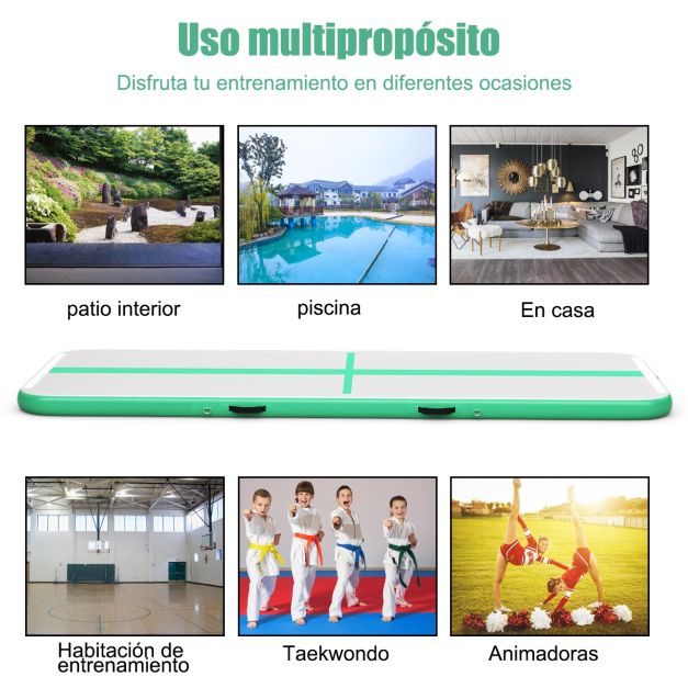 Coast Gymmat mit Kompressor - Innen und Außen - 450 x 100 x 15 cm - Grün