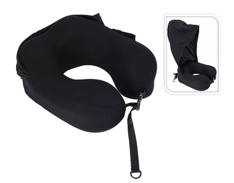 ProWorld U-förmiges Nackenkissen mit Memory-Schaum, 25×22×12 cm, Polyester