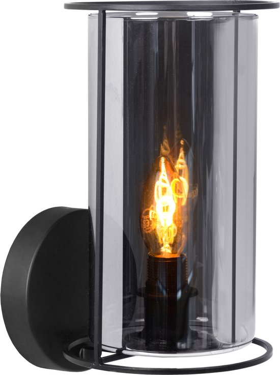 Lucide DOUNIA Wandleuchte – Ø 15 cm – E27 – Schwarz