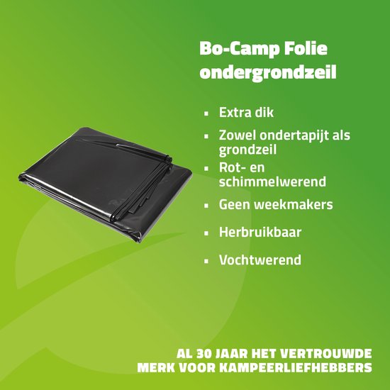 Bo-Camp – Aqua-Folie als Unterlagsplane – Ohne Weichmacher – 6 x 4 Meter – Schwarz