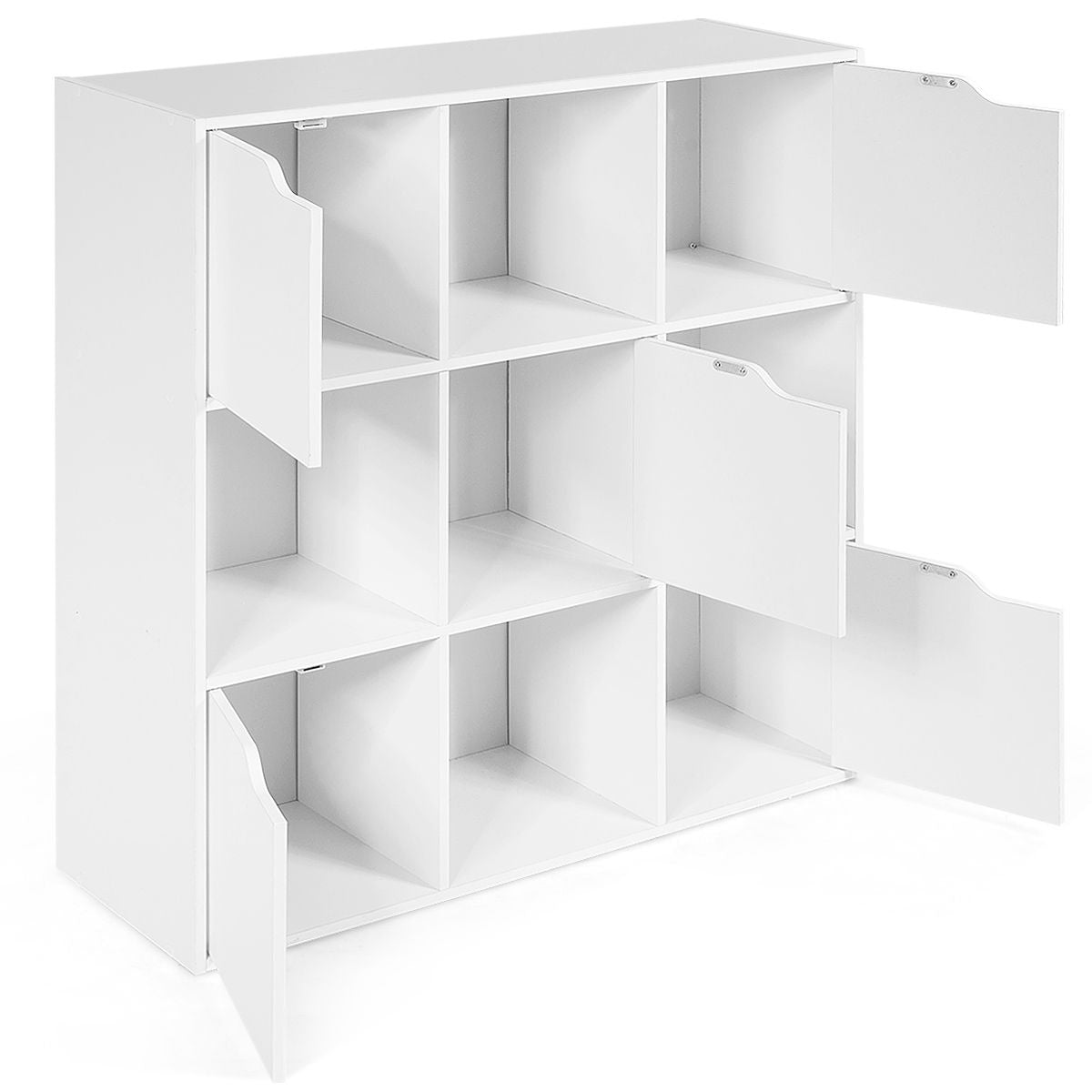 Coast Regal mit 9 Fächern und Türen - Holz - 90 x 29 x 90 cm - Weiß