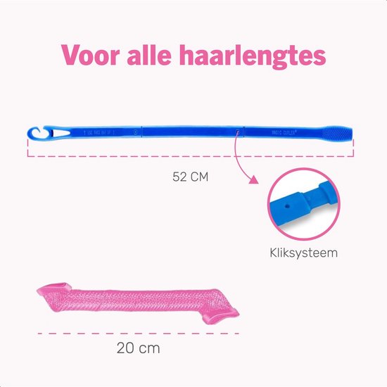 Soft & Silky - Heatless Curls - 18 Stück - 30cm - Lockenwickler - Lockenwickler - Locken ohne Hitze - Lockenwickler