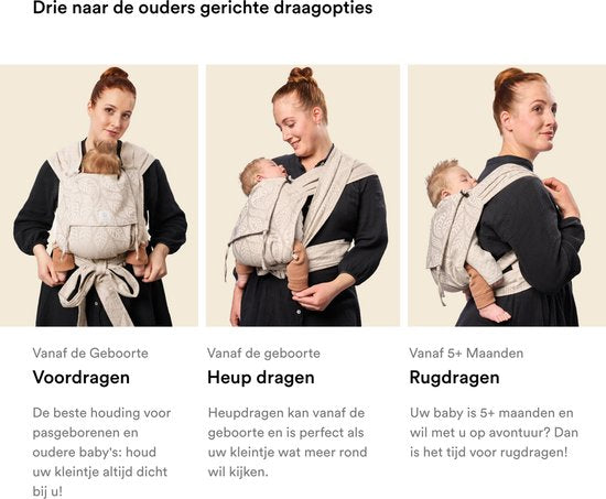 Stokke Limas Babytrage, Leopard Lilac – Version 2023 (OCS) – Babytrage für Neugeborene mit halber Schnalle – Drei Tragevarianten – Sicher ab der Geburt, bis 15 kg