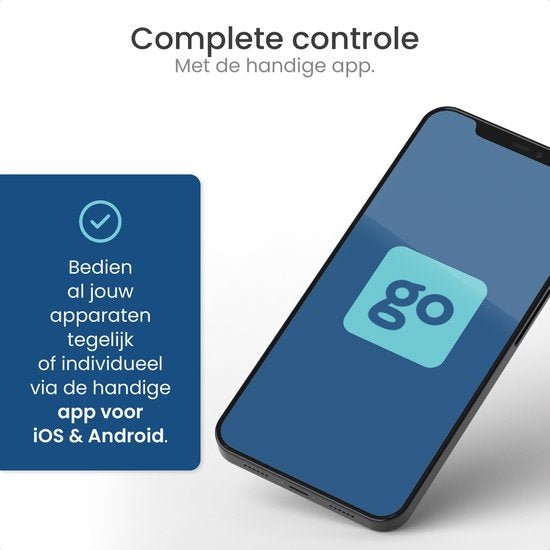 Gologi Smart plug - Smart plug - Timer & Energiezähler - WIFI - Google Home & Amazon Alexa - 4 Stück - Schwarz
