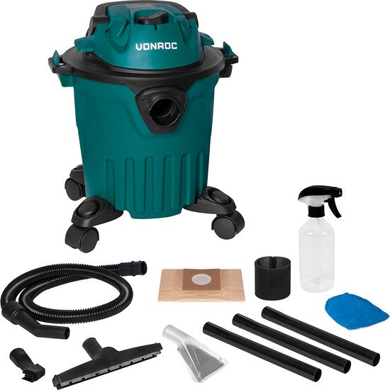 VONROC Fleckenreiniger 1000W - inkl. Sprühflasche, Textildüse und vielem weiteren Zubehör