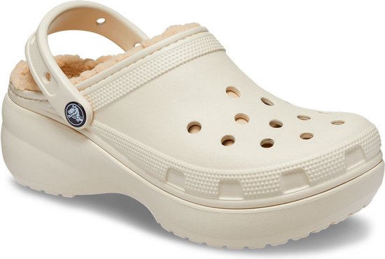 Crocs Classic Platform Lined Clogs, beige, EU 38–39, Damen