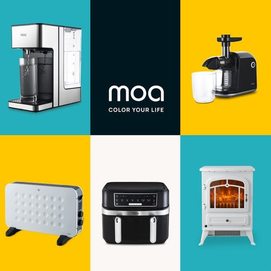 MOA Elektroherd - Konvektionsherd - Elektrische Heizung - Einstellbarer Thermostat - 2000 Watt - Weiß - PH01W