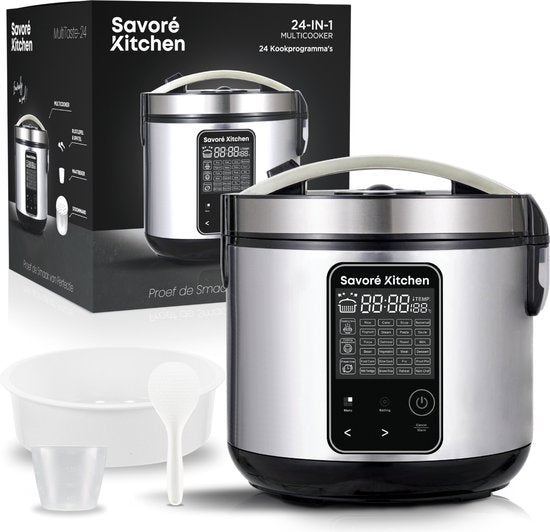 Savoré Kitchen - MultiTaste Multikocher 5L mit 24 Kochfunktionen - Multikocher - Reiskocher - Dampfkocher - Touch Control