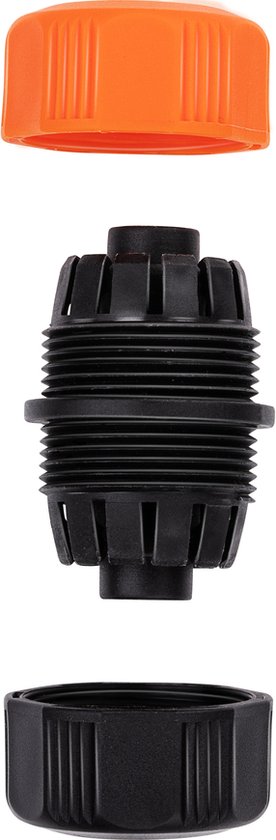 BLACK+DECKER Schlauchverbinder 1/2" - 13 ⌀ MM - Gartenschlauchkupplung - Schwarz/Orange