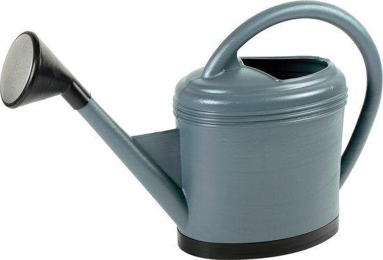Kunststoff-Gießkanne grau mit verstärktem Boden und Kunststoff-Besenaufsatz 12 Liter - Outdoor-Gießkannen