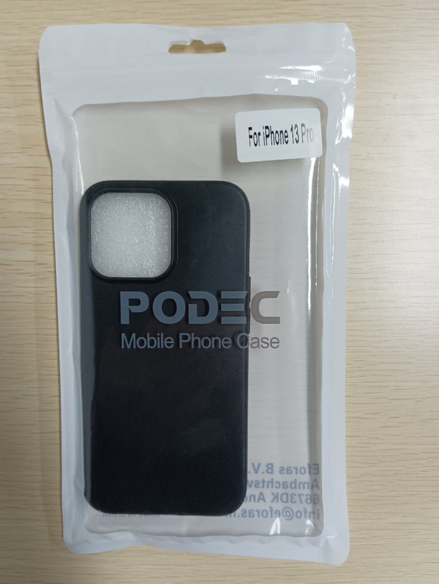 Podec iPhone 13 Pro Tasche & Displayschutzfolie - Schwarz - 14,7 x 7,1 x 1 cm