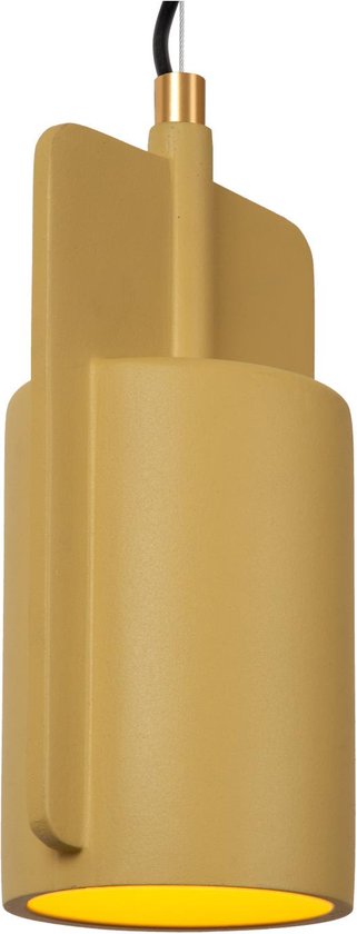 Lucide NINJA – Hängeleuchte – Ø 11,5 cm – 1xE27 – Gelb – Japandi