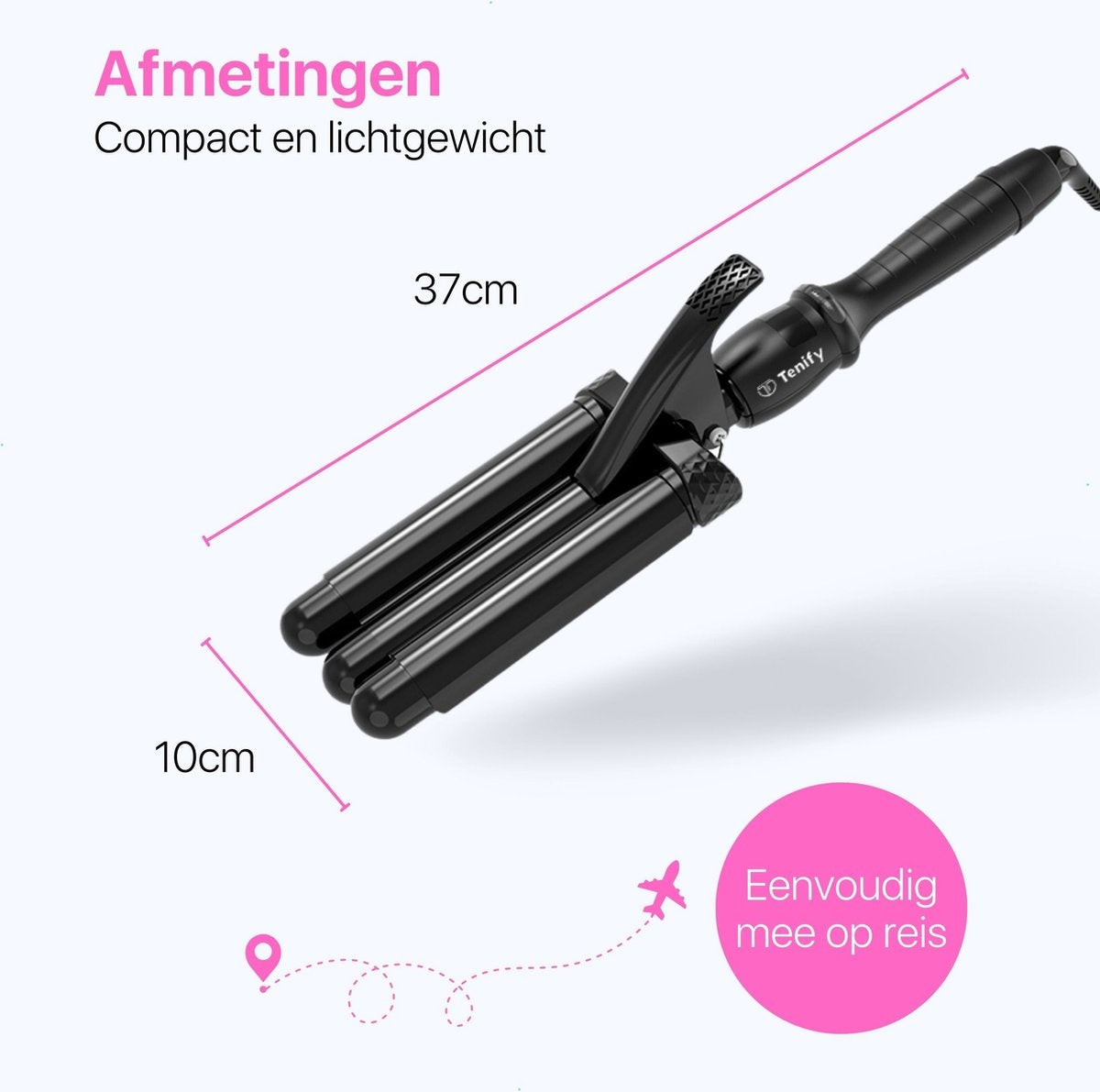 Tenify Waffeleisen - Wellen-Lockenstab - 25mm - Waver - Wellen-Lockenstab - Beach Waves - Geschenk zum Muttertag