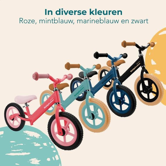 LifeGoods KiddyCruiser Balance Bike - 2 Jahre - Jungen und Mädchen - Balance Bike - Schwarz