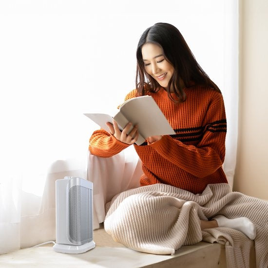 Auronic - Electric Heater - Heizlüfter - 2 Stufen - 1500W - LED-Anzeige - Rotierend - Weiß