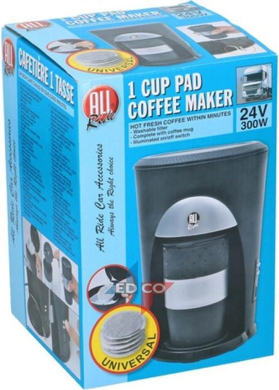 All Ride Kaffeemaschine für LKW - 24 Volt - inklusive Becher