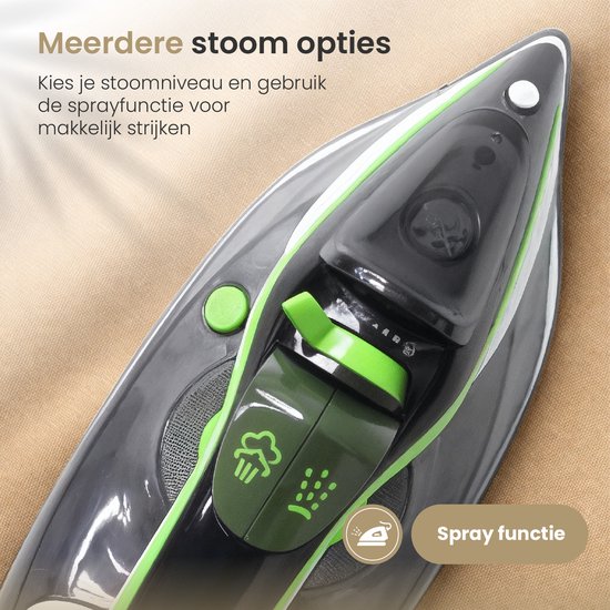 Vapore - Dampfbügeleisen 2400W - Keramiksohle - Bügeleisen - 34g/min Dampf - Anti-Tropf - Bügeleisen - Selbstreinigend - Inkl. hitzebeständiger Bügelmatte