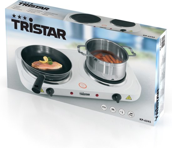 Tristar Elektrokochfeld 2500W - KP-6245 - 2 Kochzonen - Freistehend - Weiß