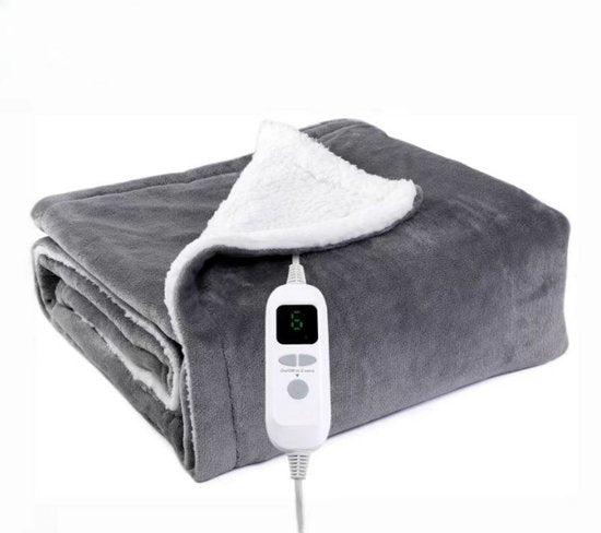 Elektrische Heizdecke – Flanell-Heizdecke – 180 x 140 cm – 40 bis 60 °C – 9 Heizstufen – Automatische Abschaltung