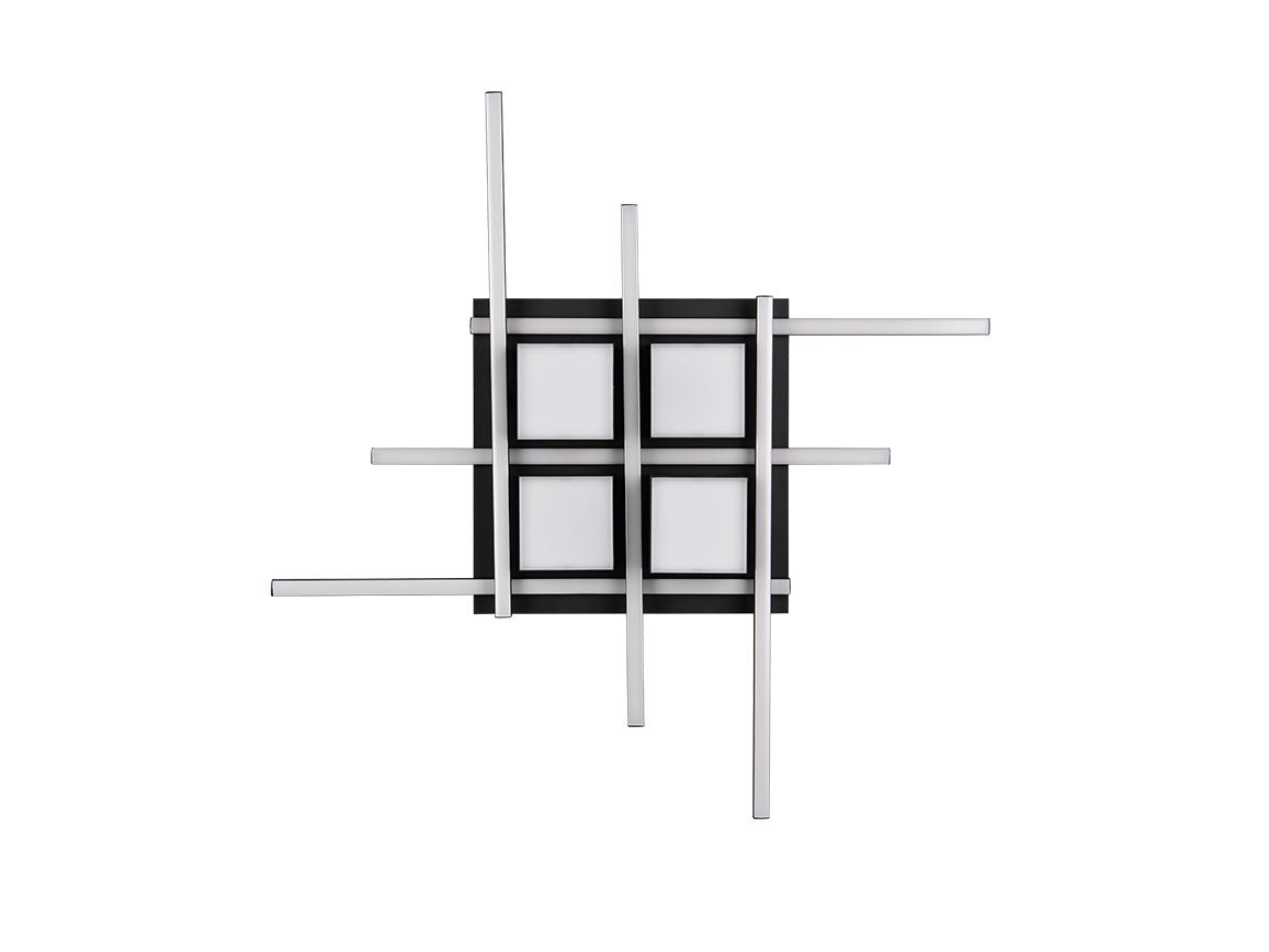 Trio Deckenleuchte Roger – LED – integrierter Dimmer – Schwarz 40 cm