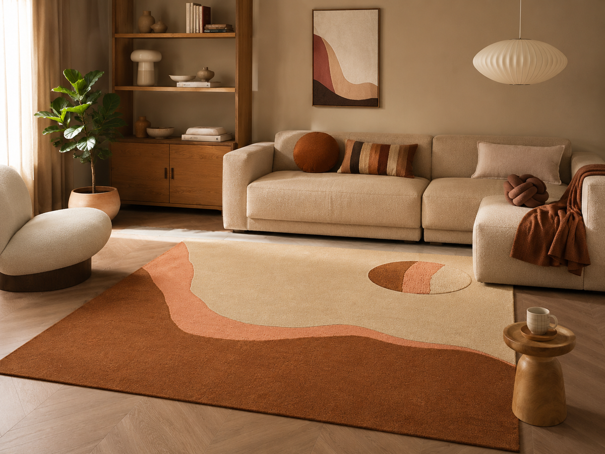 Brinker by FonQ Desert Wollteppich 200 x 290 cm – Ochre Pink