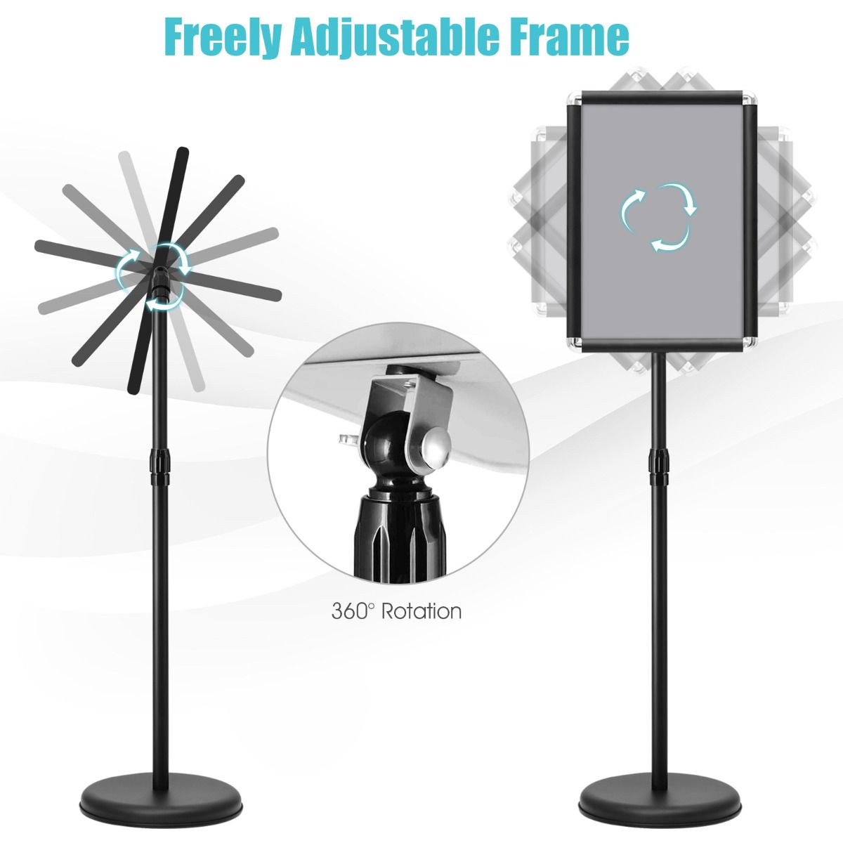 Coast Display stehend - Drehbar - 33 x 45 x 134 cm - Schwarz