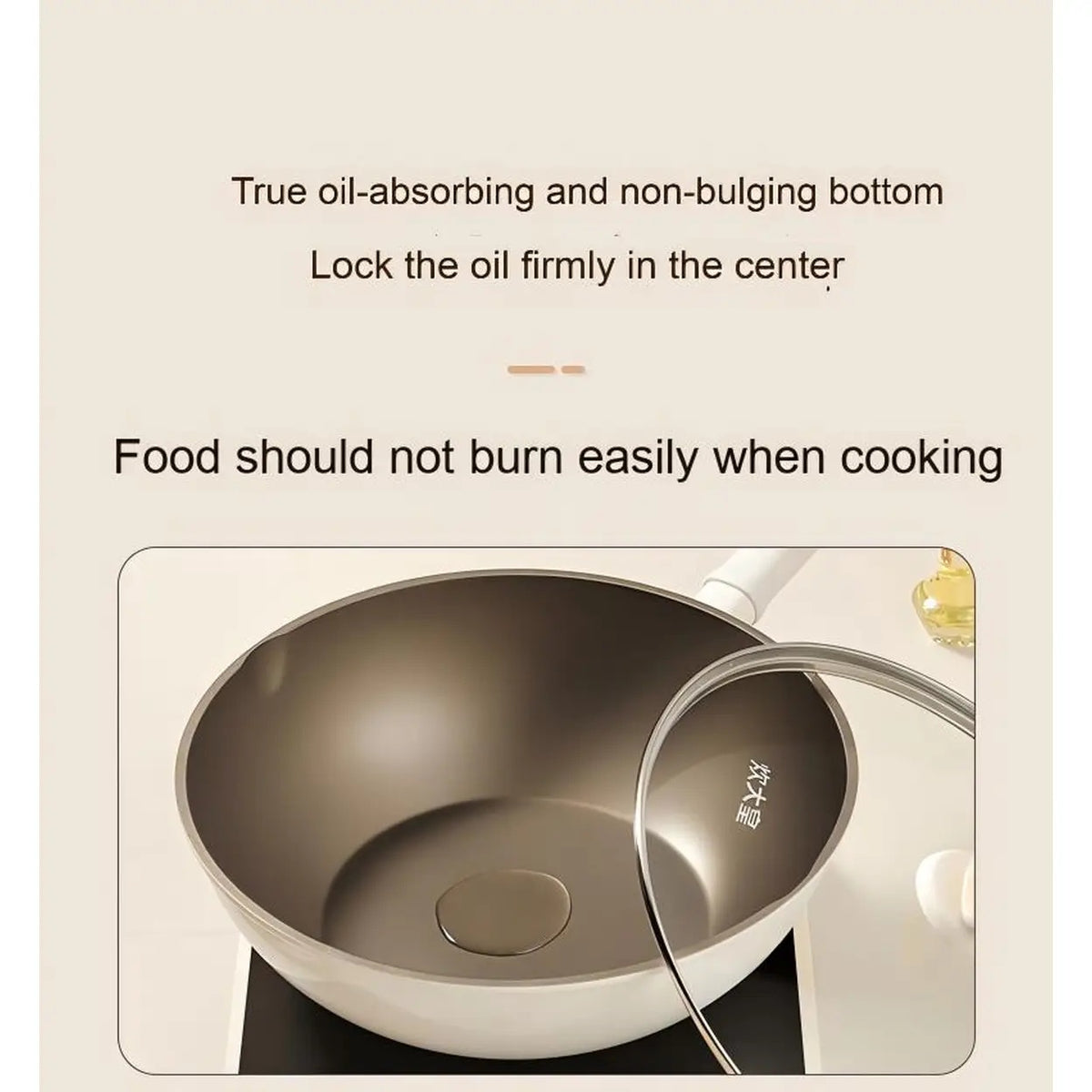 COOKER KING Wokpfanne mit Glasdeckel – Antihaftbeschichtung – 32 cm