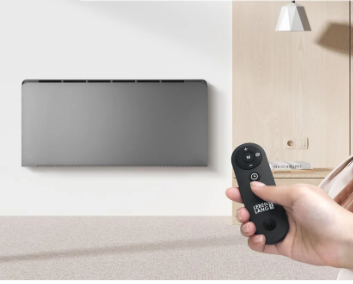 LIFETIME Elektroheizgerät - 3 Heizstufen, WiFi & App-Steuerung - 2000W - 94,5 x 50,5 x 12,5 cm - Grau