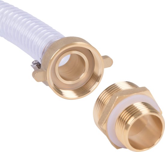 VONROC Saugschlauch-Set für Wasserpumpen / Spiral-Saugschlauch - 7m x 25mm, 1'' - Universal