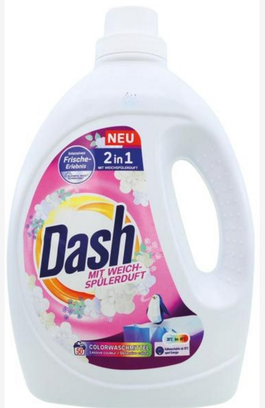Dash 2w1 – Waschmittel – Farbschutz – 50 Waschgänge – 2,25 l