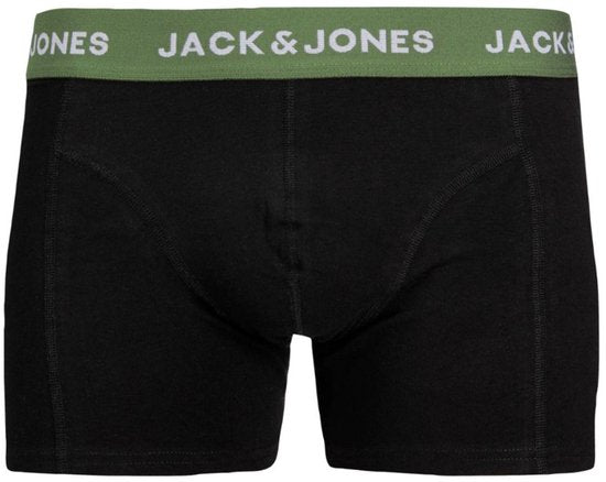 Jack & Jones JACTOM Boxershorts für Herren – 7er-Pack – Schwarz – Farbiger Bund – Stretch-Baumwolle – Größe L