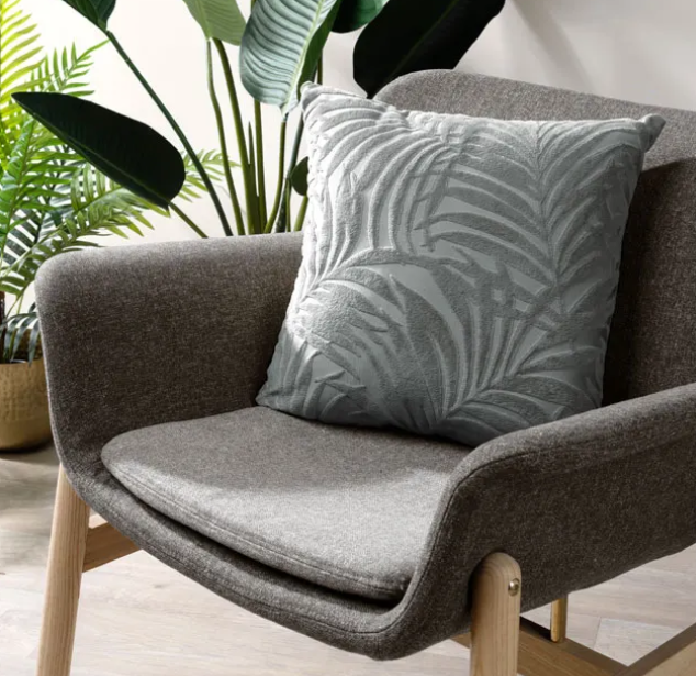 Home&Comfort Zierkissen aus rasiertem Flanell-Samt – Frost Grey – 40 x 40 cm