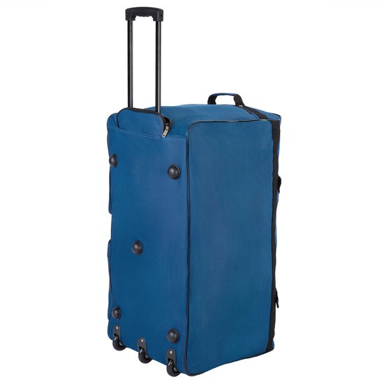 Deuba XXL Reisetasche Dunkelblau mit Trolleyfunktion 3 Rollen 160 LITER 85x43x44cm