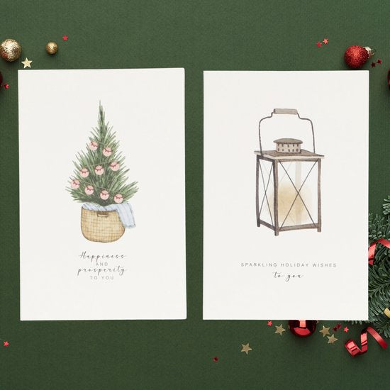 Partizzle 36x Luxus Weihnachtskarten mit Umschlägen Set - Neujahrskarten - 2025 Kollektion / 12 Designs