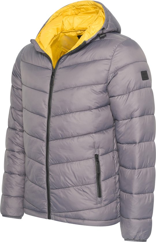 Cappuccino Italia - Herrenjacke Winter Kapuzen-Winterjacke Anthrazit - Grau - Größe S