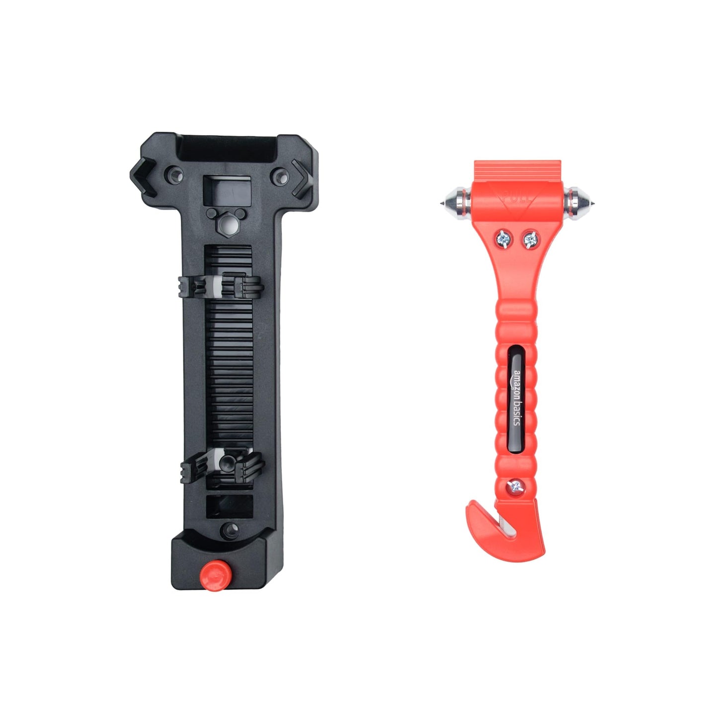 Amazon Basics Nothammer – Gurtschneider – Schutzhülle – 2 Stück – Orange