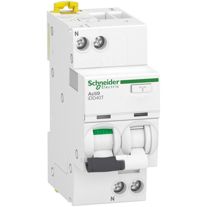 Differenzialschalter Schneider Acti9 iDD40T 10A 1P+N Typ AC - 85x36x73mm - Weiß
